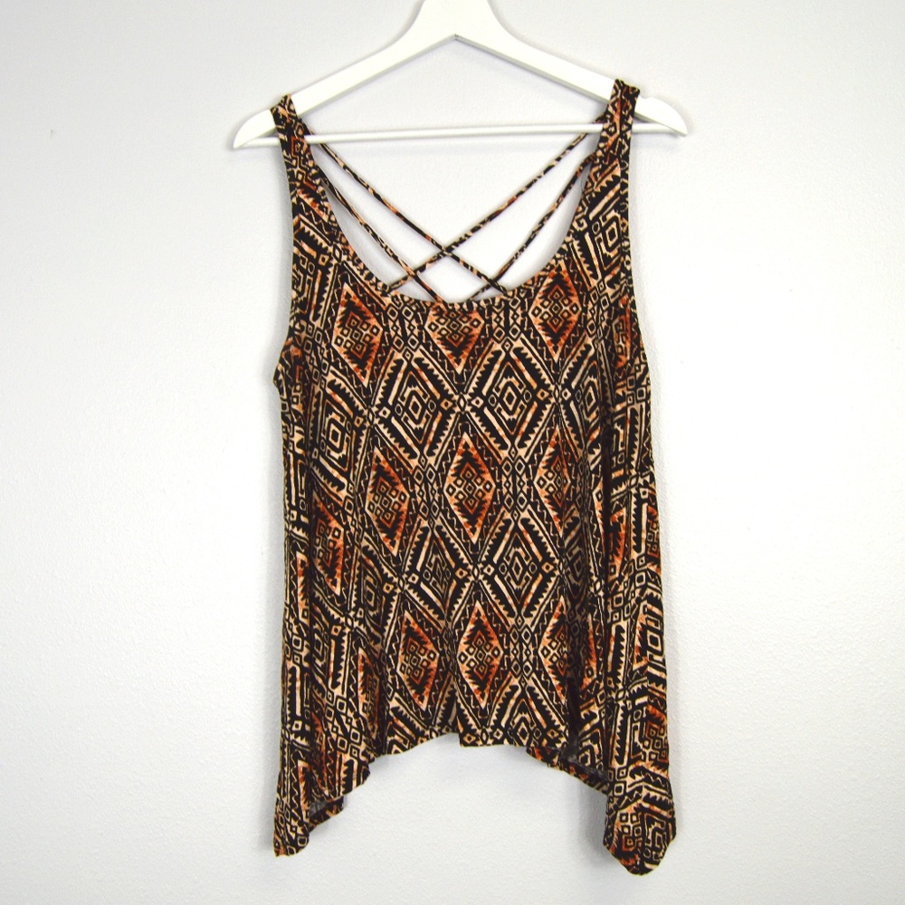 Aztec Asymmetrical Tank Top - Picture 3 of 5